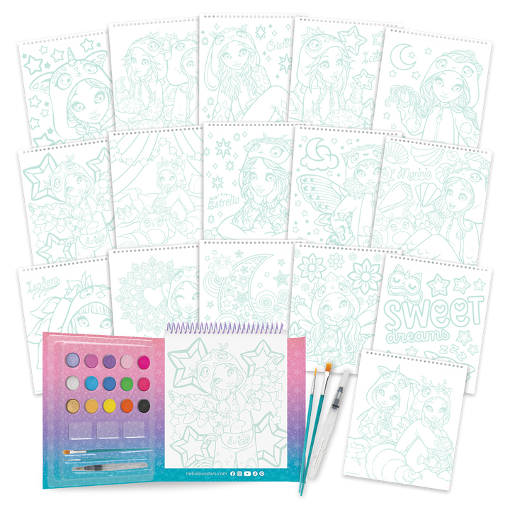 Magic watercolor book set - Pyjama Party