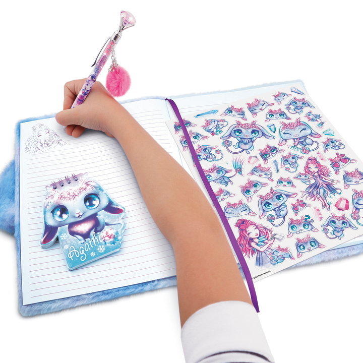 2-in-1 Fuzzy Notebook - Agatha