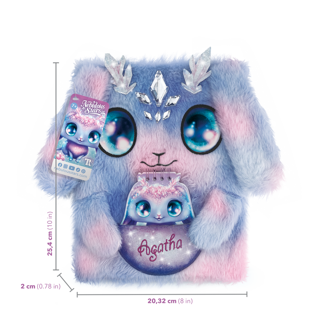 2-in-1 Fuzzy Notebook - Agatha