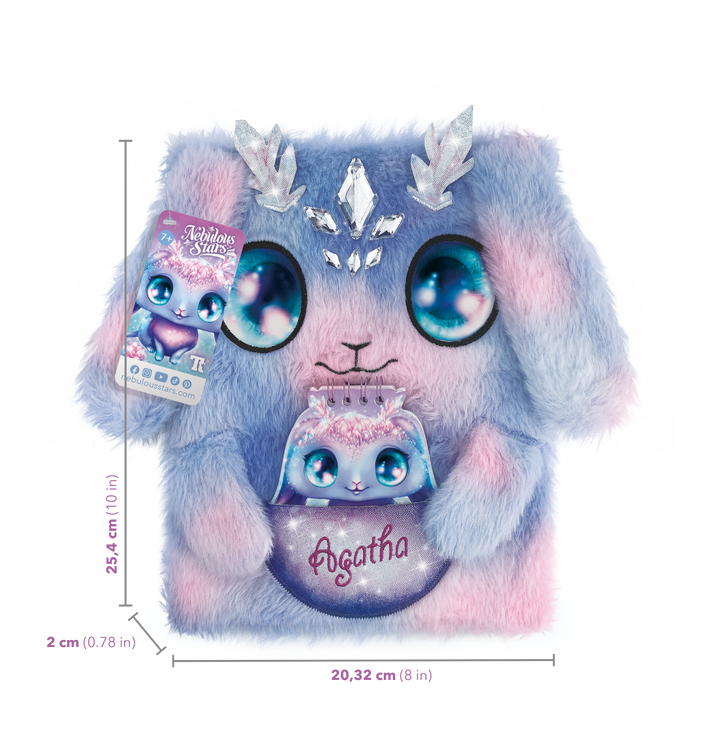 2-in-1 Fuzzy Notebook - Agatha