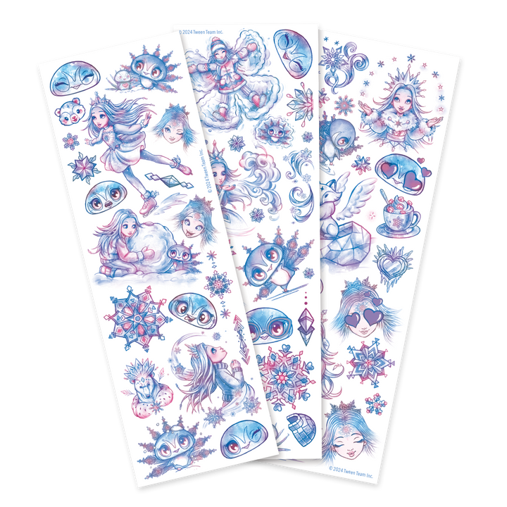 Sortiment an temporären Mini-Tattoos