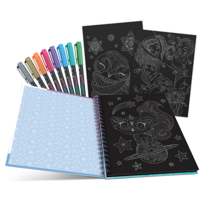 Livre de coloriage à pages noires (Encre métallisée)