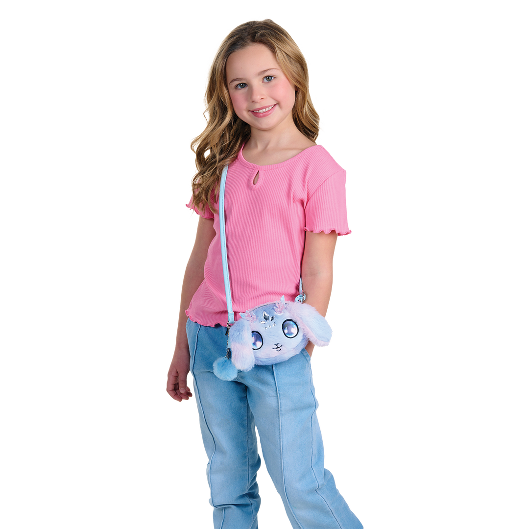 Fuzzy Crossbody Coin Purse - Agatha
