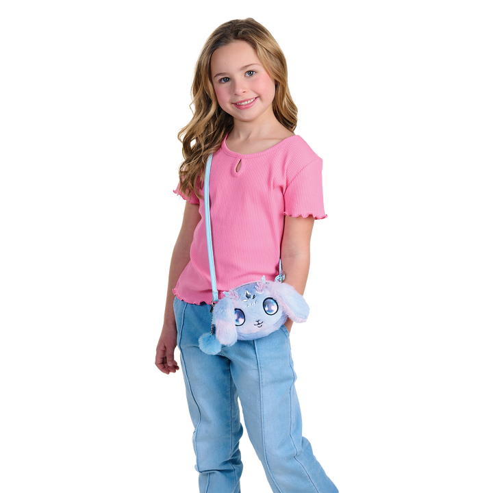 Fuzzy Crossbody Coin Purse - Agatha